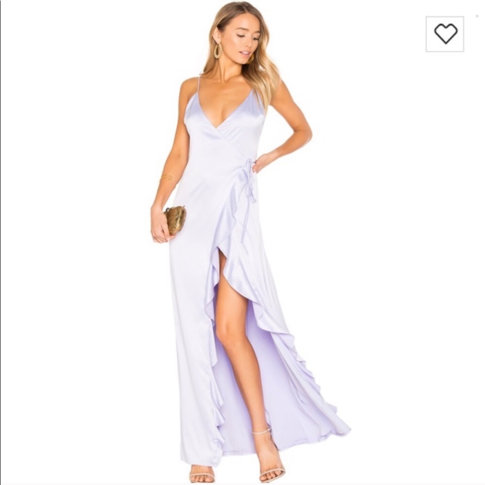 Privacy Please Purple Wrap Dress w/ High Slit